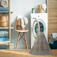 Ahgly Company stroj za pranje unutarnjih kvadratnih prijelaznih sivih prostirki, 6 'kvadrat