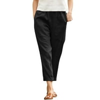 Eashery Capri hlače za žene odjevene široke noge visokog struka ležerne čvrste ženske planinarske hlače