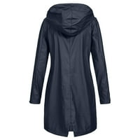 Ženski kardigan jakna kaputi zima jeseni čvrsta boja kiša vanjska kapuljača Vodootporna vjetrova dugački ležerni