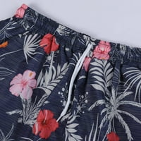 Ženske Ležerne kratke hlače, ljetne udobne kratke hlače za plažu s elastičnim pojasom i cvjetnim printom, s džepovima,