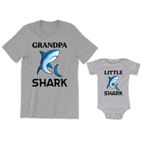 Djed morski pas muške majice Little Shark Baby Bodisuit Kids Mladost majica