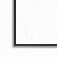 Stupell Industries okrugli cvjetni buket Male bijele latice latice Slikanje crne uokvirene umjetničke print zidne