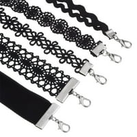 Ogrlica od rastezljivog baršuna, klasična gotička ogrlica od čipke