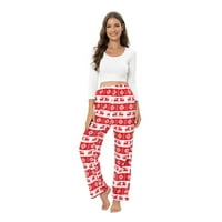 Ženska Ultra mekana Flis udobna rastezljiva pidžama, božićne hlače za odmor, Elegantna odjeća za spavanje