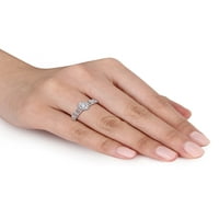 Zaručnički prsten od 10k bijelog zlata od bijelog zlata s dijamantom.