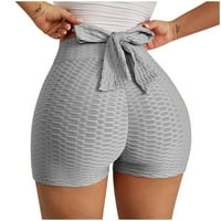 Ženske kratke hlače za žene donje jednobojne Pamučne bermudske kratke hlače visokog rasta do sredine bedara