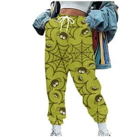 Viadha Ladies hlače hippie punk hlače Streetwear jogger džep Halloween tiskani labavi kombinezoni duge hlače