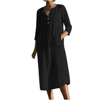 Seksi haljine za žene, haljina s jaknom s okruglim vratom s kratkim rukavima s printom u crnoj boji;