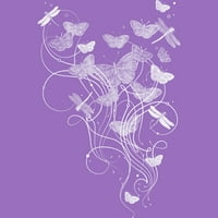 Ženska majica bez rukava s printom leptiri i vretenci s printom ljubičasti vrijesak - dizajn Iz e-maila