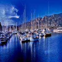 Brodovi u luci, Santa Barbara, Kalifornija, SAD tiskanje plakata