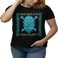 Kimaran Valhalla Brave Norse mitologija majica Viking Design Unise Jersey Kratki rukav grafički tinejdžer Valhalla