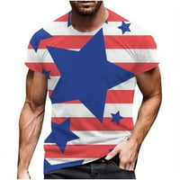 Muška majica američke zastave Ljetna casual grafički ispis kratkih rukava vrhovi mišićni trening atletika bluza