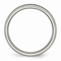 Zaručnički prsten od nehrđajućeg čelika s crnim umetkom od karbonskih vlakana veličina prstena 12,5