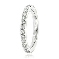 Platinasti zaručnički prsten od tankog karatnog prirodnog dijamanta za žene koji se može slagati