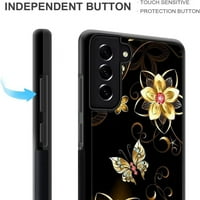 Kompatibilno sa Samsung Galaxy S Plus futrolom, Garden Golden Butterfly za muškarce žene, šok otporan na šok-a