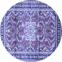 Ahgly Company stroj za pranje za pranje zatvorenog okruglog perzijskog plavog tradicionalnog prostirki, 6 'krug