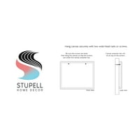 Stupell Industries Sažetak obrisa obrisa galerija slikanja uzoraka zamotano platno zidna umjetnost, dizajn Lanie