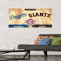 Rivalstvo - zidni poster Los Angeles Dodgersa protiv San Francisco Giantsa, 22.375 34