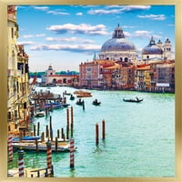 Bezvremenske vizije-plakat na zidu kanali Venecije, 14.725 22.375