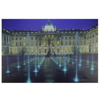 Osvijetljena poznata londonska kuća Somerset House platno zidna umjetnost 15.7523.5