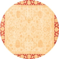 Moderni tepisi za sobe okruglog presjeka u apstraktnoj narančastoj boji, 3' okrugli