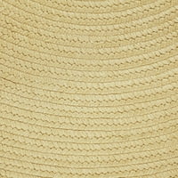 8' 10' jednobojni ovalni pleteni tepih za unutarnju i vanjsku upotrebu, krem