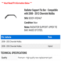 Podrška radijatora - kompatibilna sa - Chevy Malibu 2011