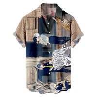 Muška ljetna majica s printom u donjem rublju plava majica s printom anime ležerna prozračna ležerna košulja