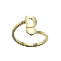 Prstenovi od nehrđajućeg čelika Modni prstenovi za otvaranje engleskih slova djevojke vole retro nakit