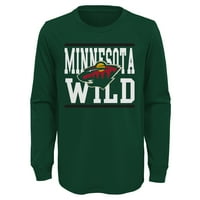 Mladi zelena Minnesota Wild Wordmark logo majica dugih rukava