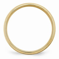 Čvrsto žuto zlato 14k udobno pristajanje jedinstveni zaručnički prsten veličine 12