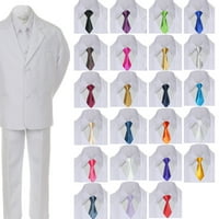 Djevojka teen službena svadbena zabava bijelo odijelo-smoking setovi prsluka satenska kravata 5-20