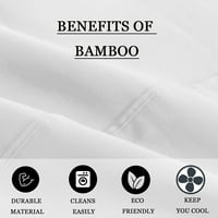 Bambusovi listovi luksuzni set - posteljina - organski bambus mekan, prozračan, dubok džep do dodatnih listova
