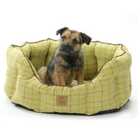 Kućica šapa od zelenog tvida, ovalni krevet za pse, veličina MBP-a