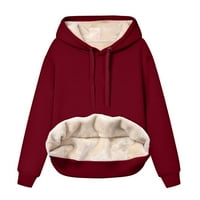 Manxivoo ženske dukserice žene debela runa kapuljača dukvica zima Velvet topli hoodie v vrat dugi rukav donje