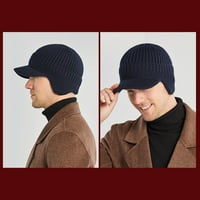 ženska muška zimska kapa u boji, jednobojna Zaštita za uši koja zadržava toplinu, zadebljana elastična mekana