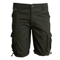 Muške teretne kratke hlače Ležerne jednobojne kratke hlače s džepovima na otvorenom širokog kroja teretne kratke