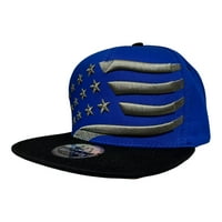 Bejzbolska kapa s podesivim patentnim zatvaračem, vezena zvijezdama i prugama