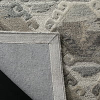 Geometrijski dijamantni tepih od vune, 8' 10'Taupe