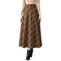 Teniske suknje za žene, Ženska casual retro suknja, klasična karirana suknja visokog struka s džepovima, suknja