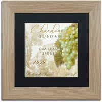 Zaštitni znak likovna umjetnost Grand Vin Chardonnay Canvas Art by Color Bakery Black Matte, okvir breze