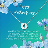 Ogrlica za majčin dan i kartica, poklon za mamu, poklon za nju, poklon za matičnu ogrlicu, ogrlica za srce za