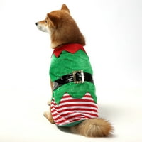 Božićna odjeća za pse i mačke u parku kaput prsluk odijelo s prugastim uzorkom Mekana topla pamučna zimska odjeća
