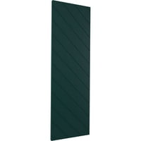 Ekena Millwork 15 W 30 H True Fit PVC Diagonal Slat Moderni stil Fiksni nosač, toplinski zeleni