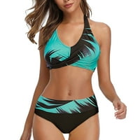 Kupaći kostim dno srednje plus veličina kratke hlače za žene križ sportski grudnjak cvjetnik tiskana plaža plaža