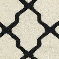 Geometrijska vunena prostirka od bjelokosti u boji 10' 14'