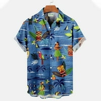 Muška košulja za plažu modna ljetna muška košulja kratkih rukava široka prevelika havajska muška odjeća Ležerne