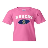 - Majice i majice bez rukava za velike djevojke, do veličine US - Kansas Flag