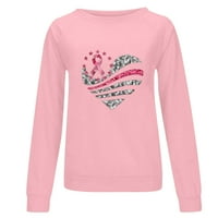 TrendVibe Svjesnost o raku dojke Twebins za žene Srce grafičke majice majice se bore protiv raka dojke Wifey majice