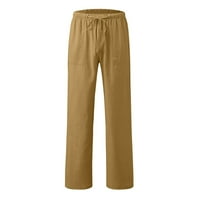 Teretne hlače Žene ležerne solidne boje Elastični pojas hlača labave hlače kapri hlače džepovi kava xl